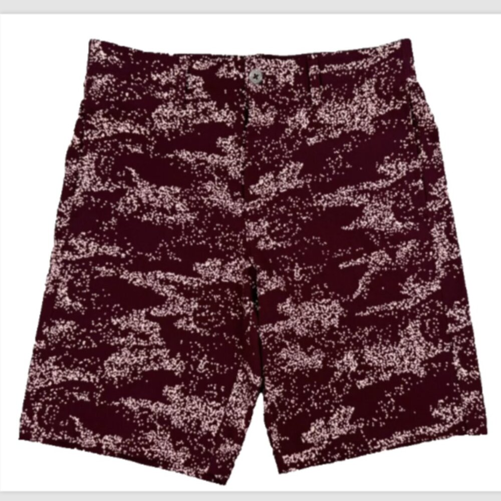 Under armour Mens Golf Shorts UA Printed Storm Water Repellent Maroon